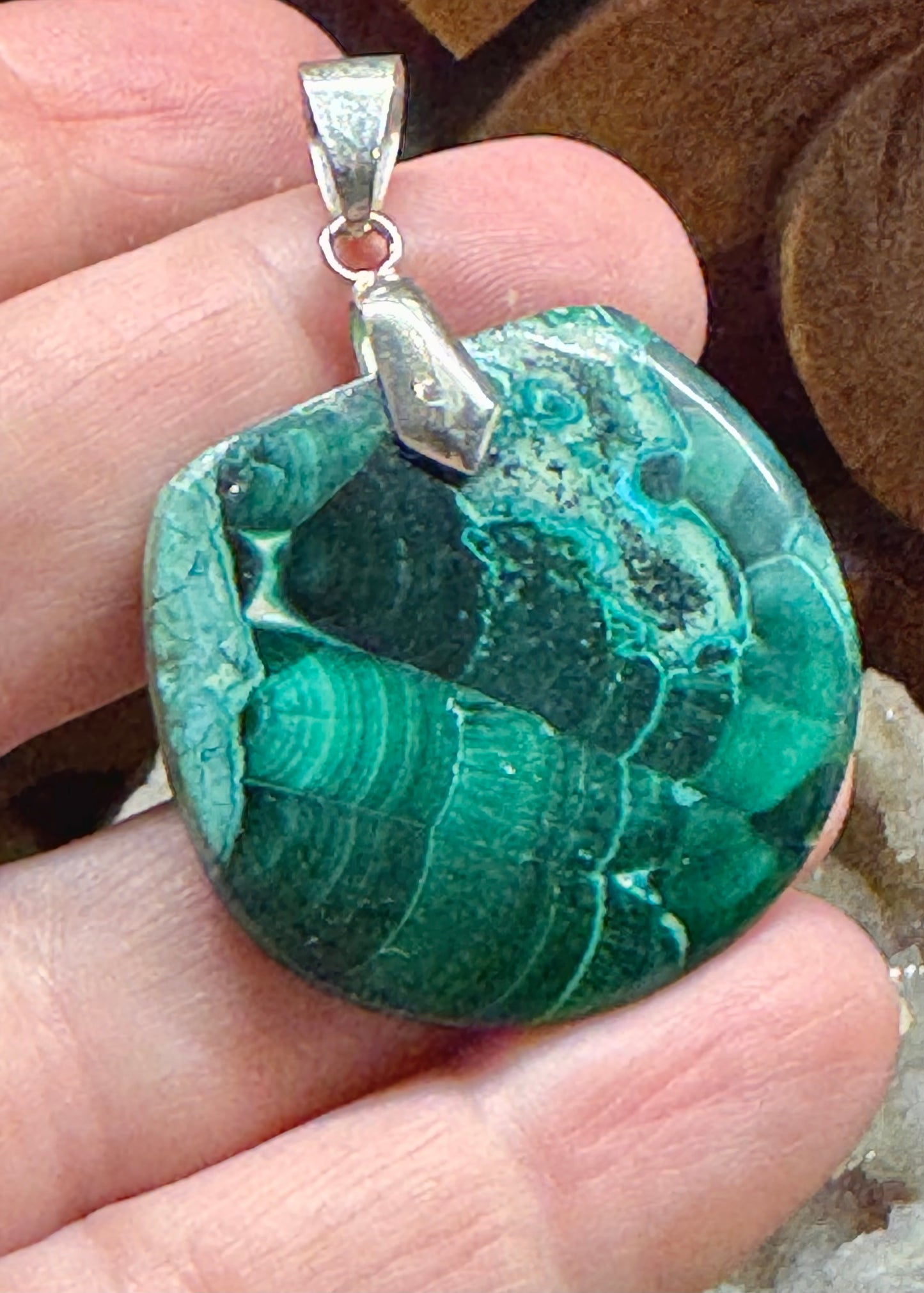 Pendentif de malachite