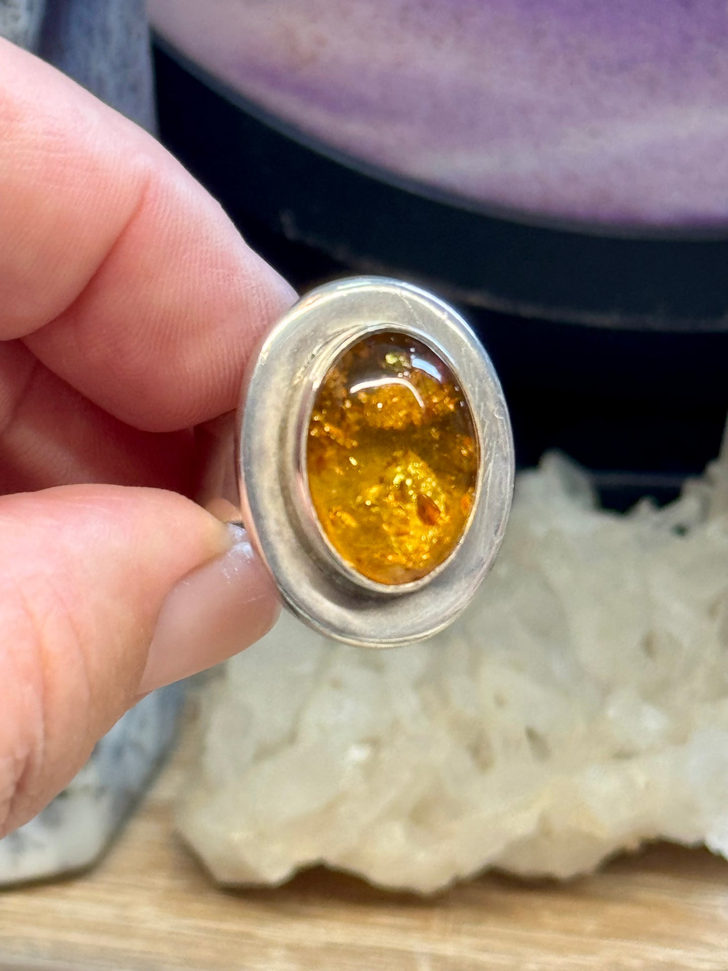Bague en Ambre T53