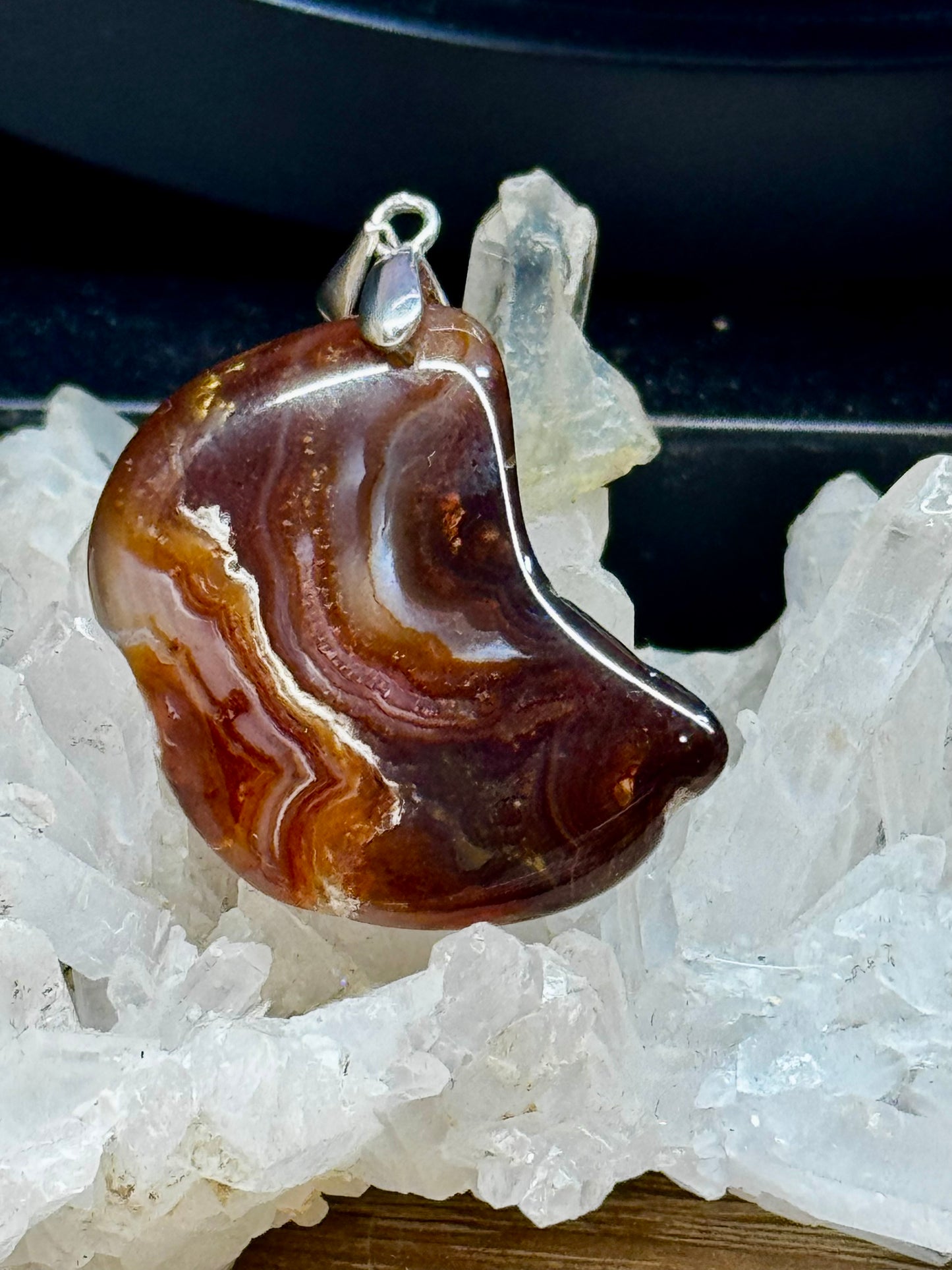 Pendentif d’agate feu