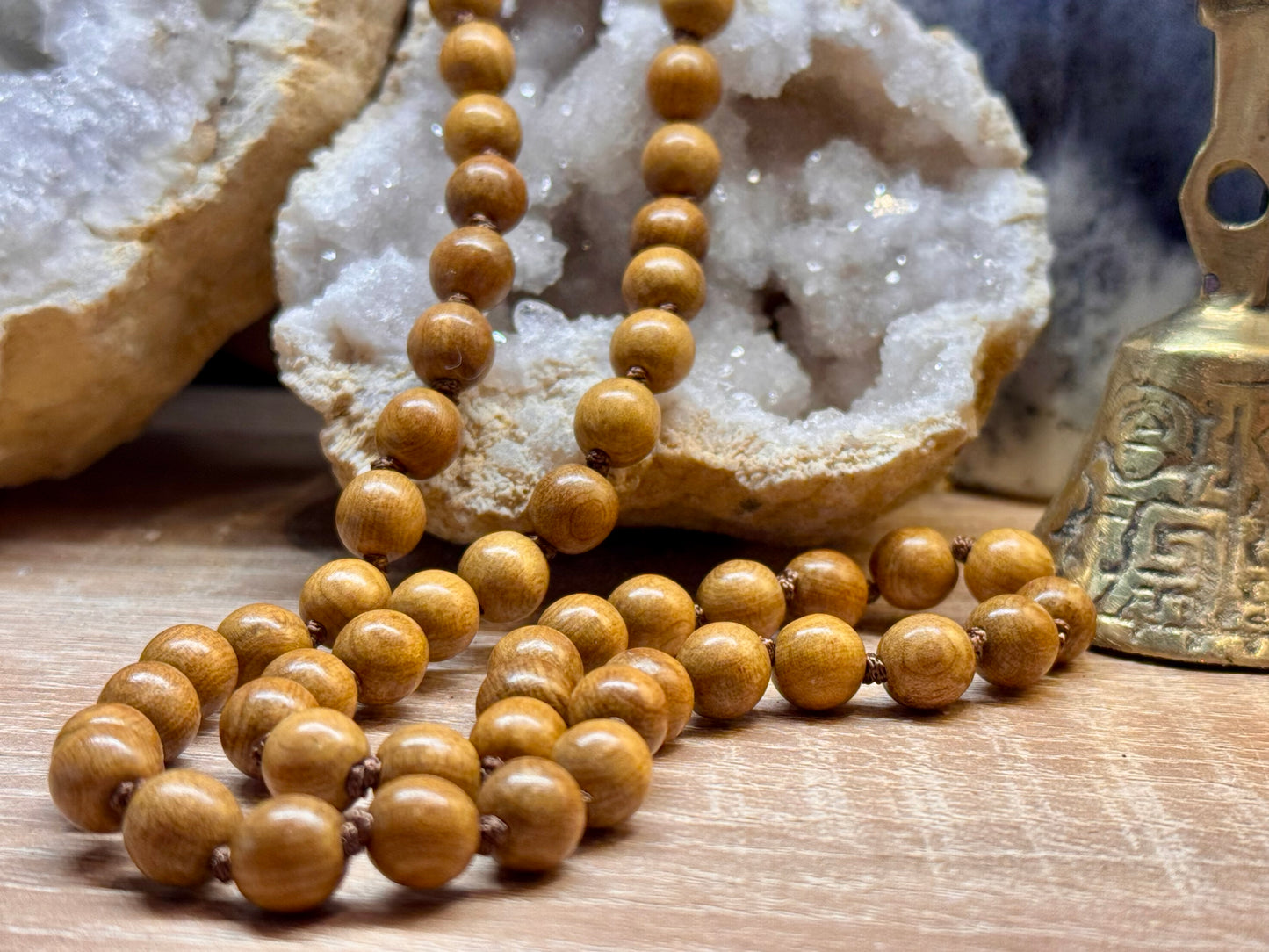 Collier Mala en bois 54 perles