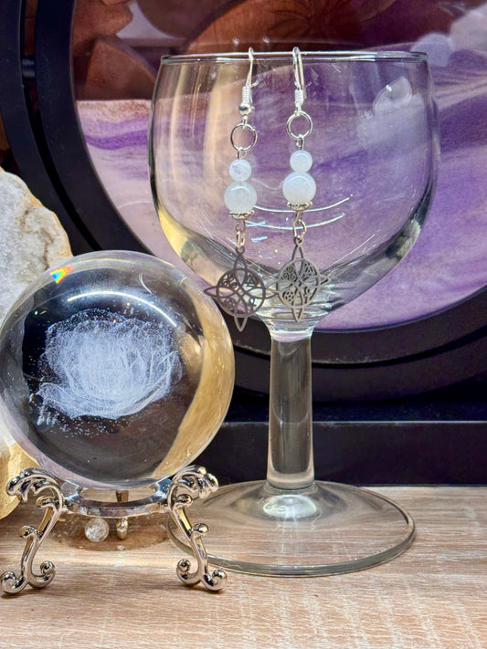 Boucles d’oreilles Noeud de Sorcière et Péristérite