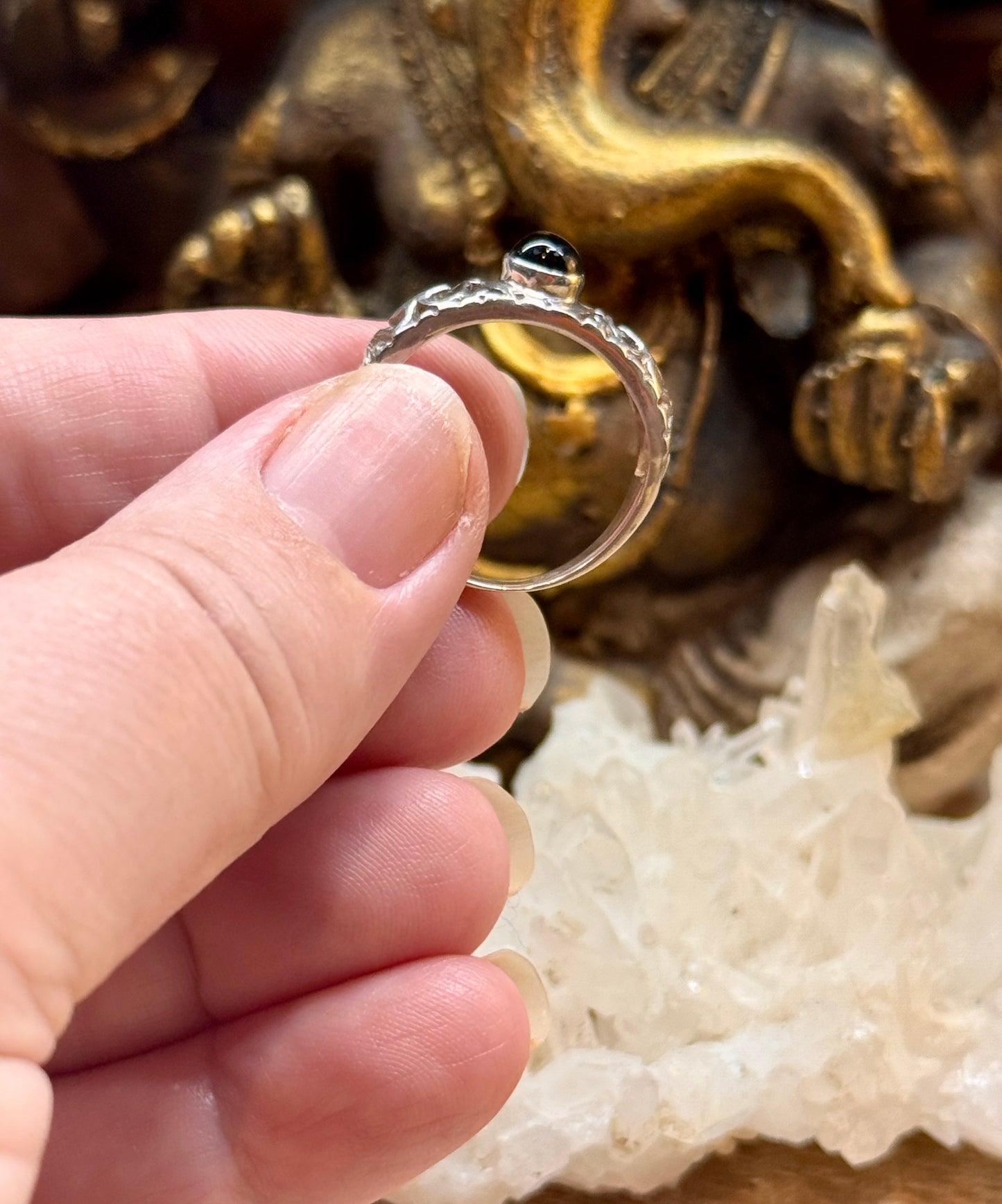 Bague Onyx noir T56
