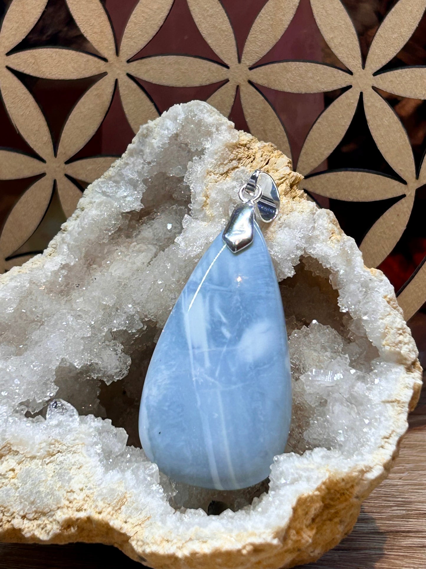 Pendentif d’opale bleue owyhee