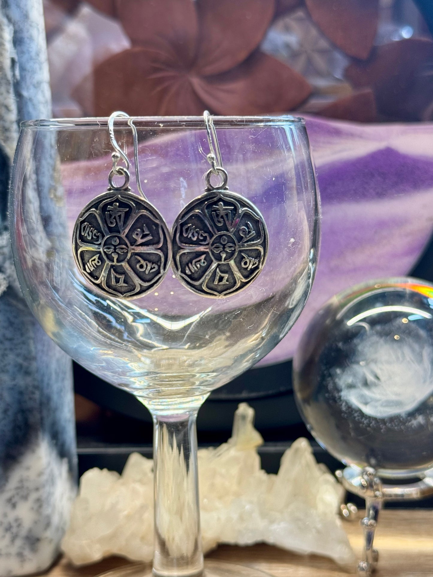 Boucles d’oreilles Ôm Mani Padme Hum