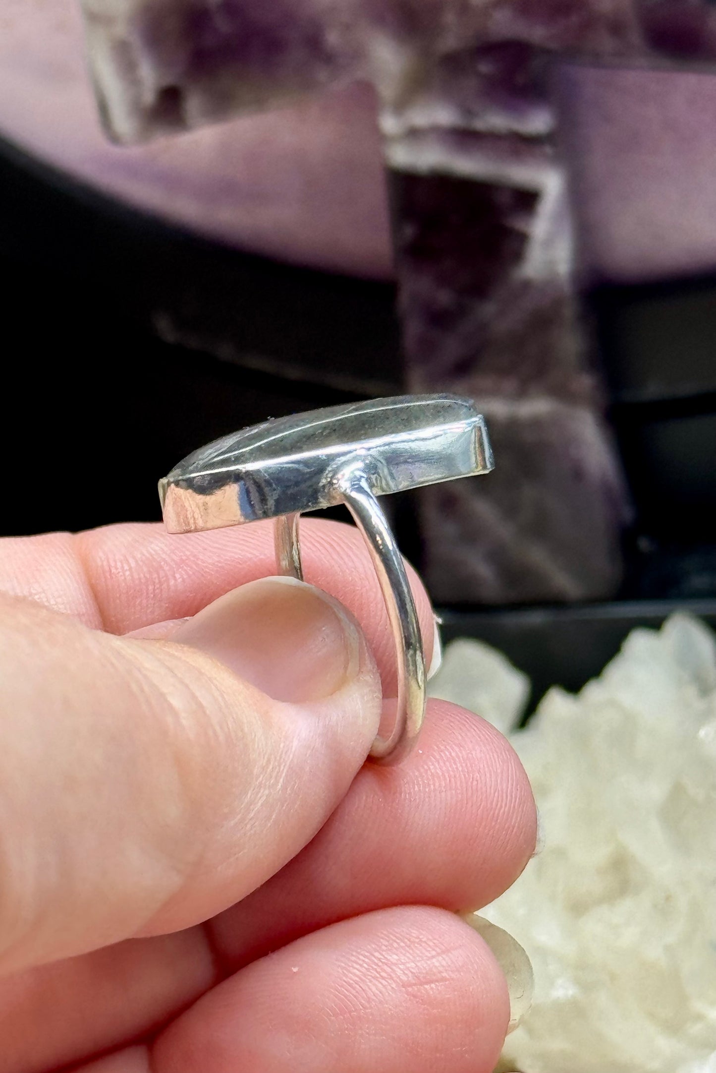 Bague Labradorite T52