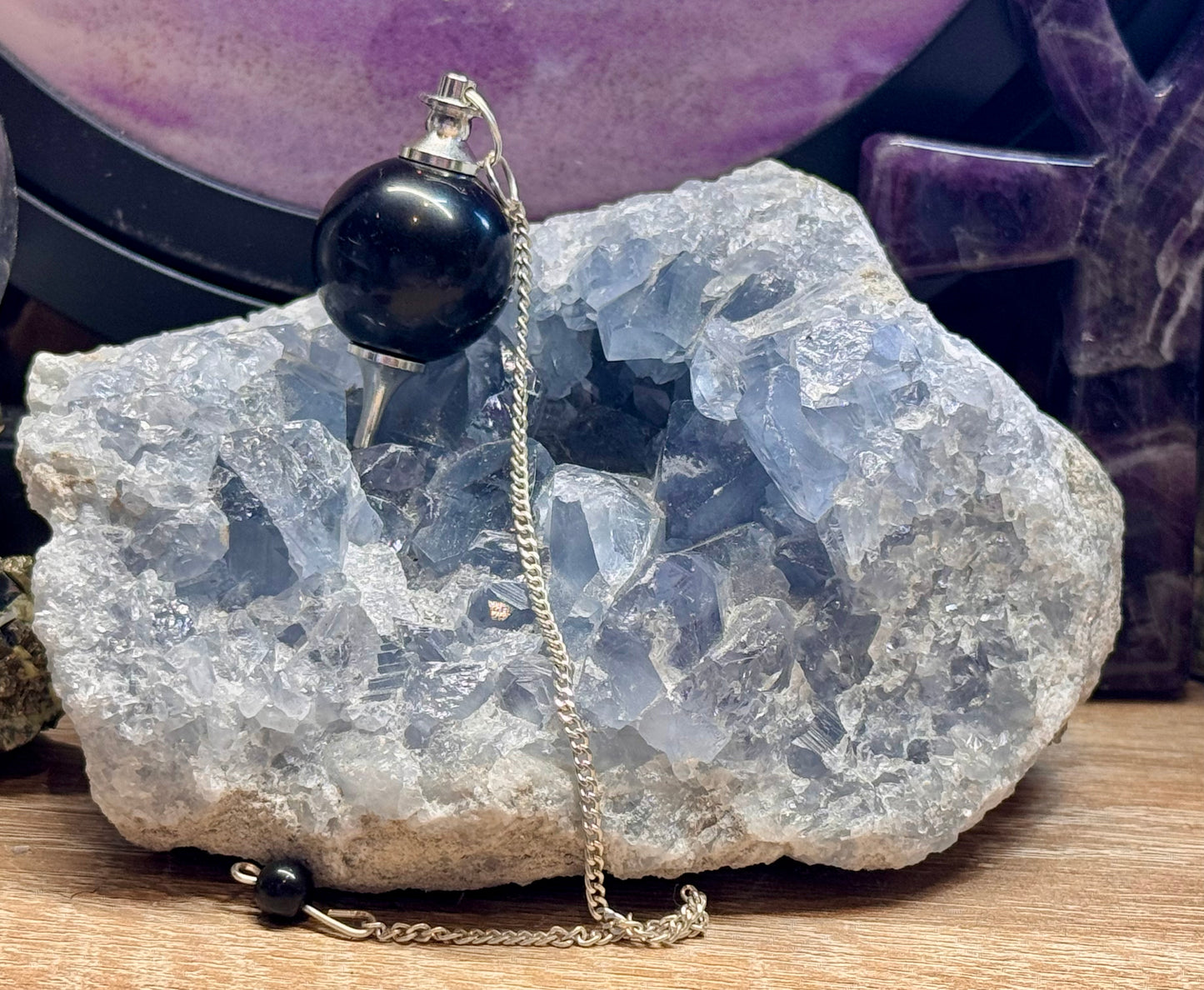 Pendule Séphoroton en Obsidienne Noire