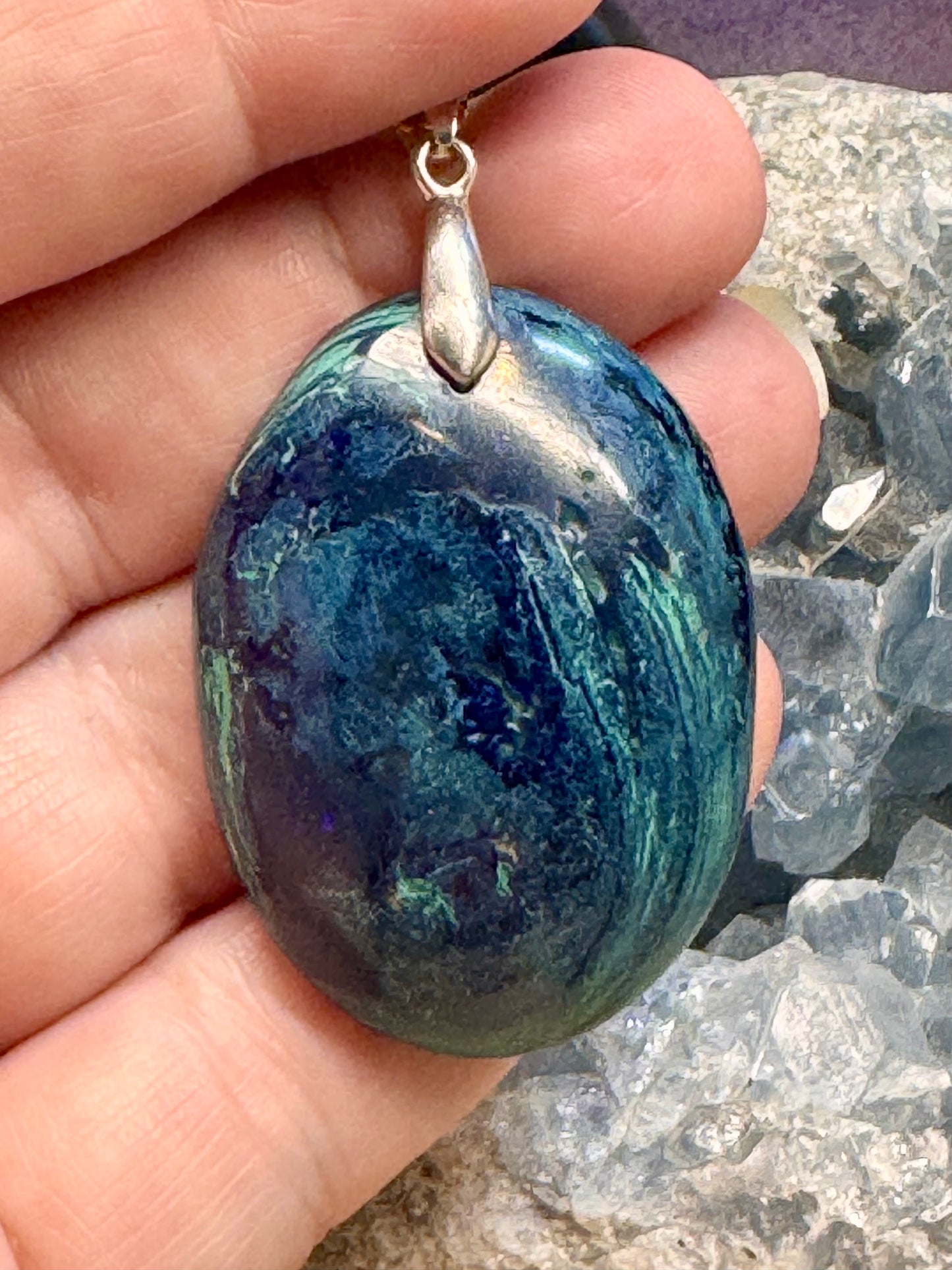 Pendentif en Azurite Malachite