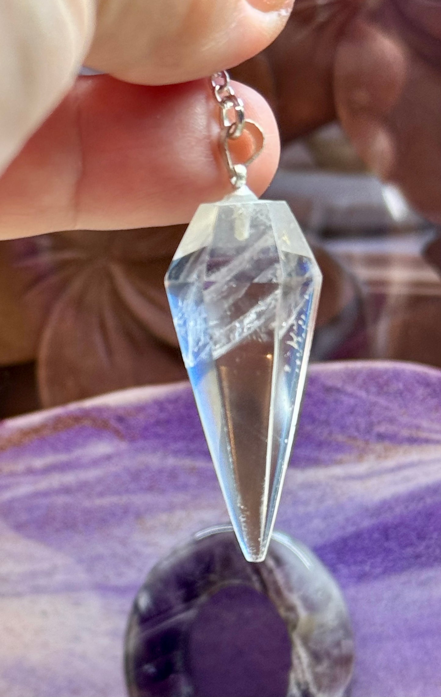 Pendule de Cristal de roche - Labyrinthe