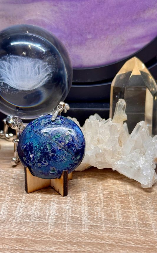 Pendentif d’azurite malachite