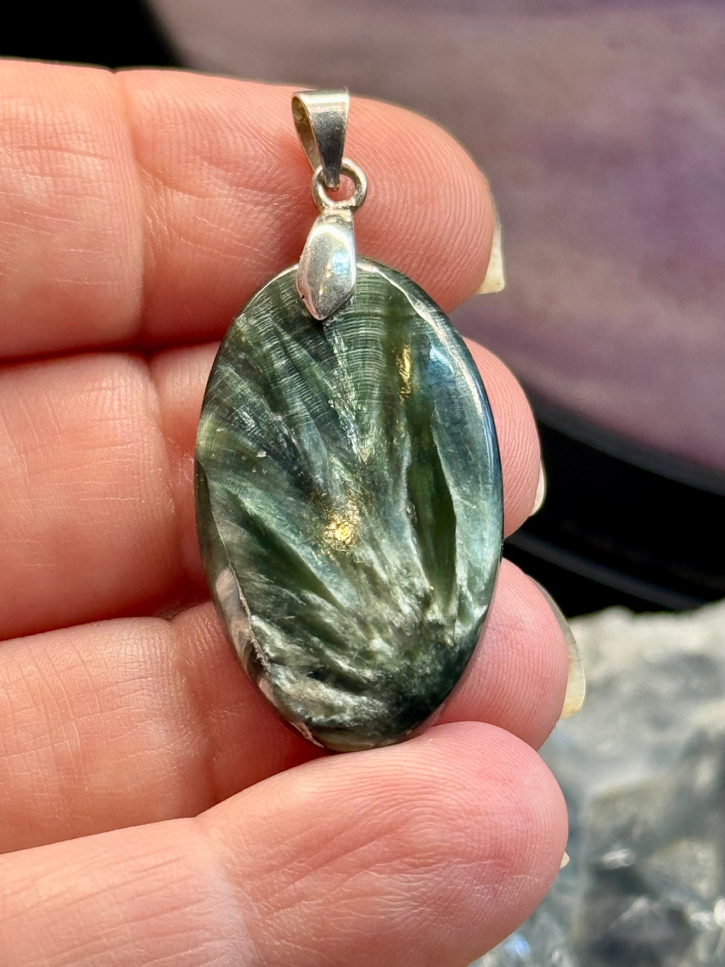 Pendentif de Séraphinite