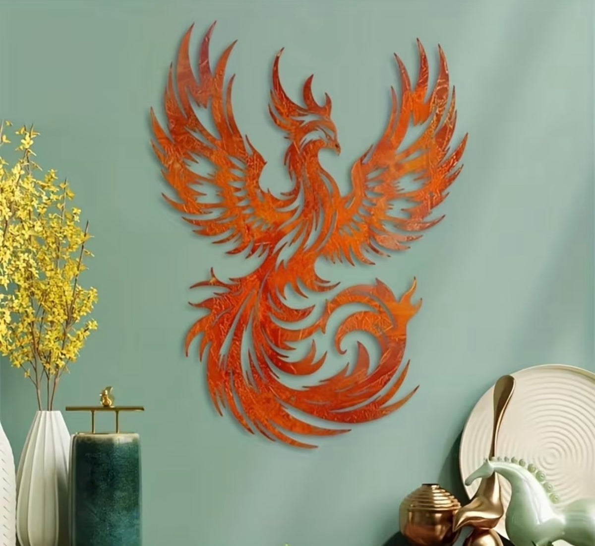 Phœnix en métal doré