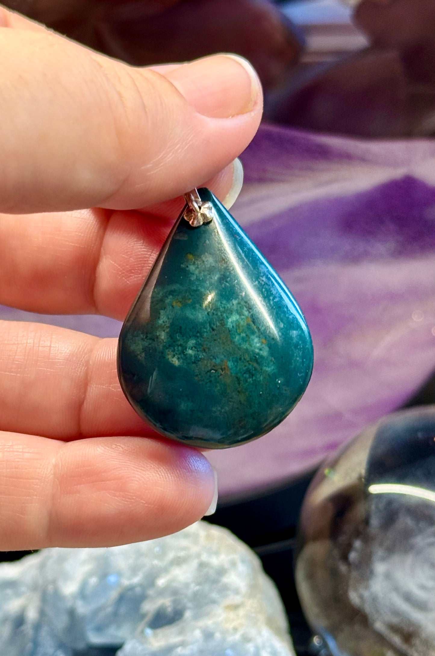 Pendentif de Jaspe Héliotrope