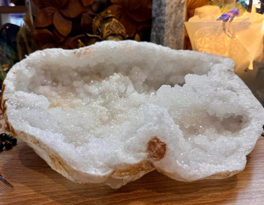 Géode de Quartz Blanc