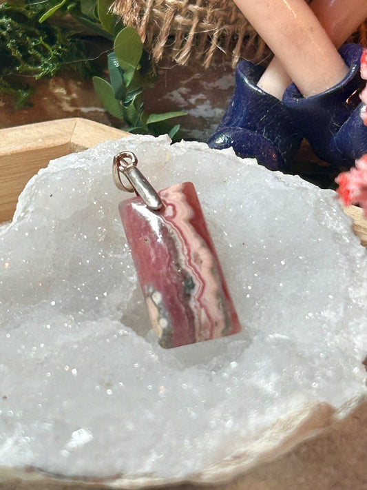 Pendentif de rhodochrosite