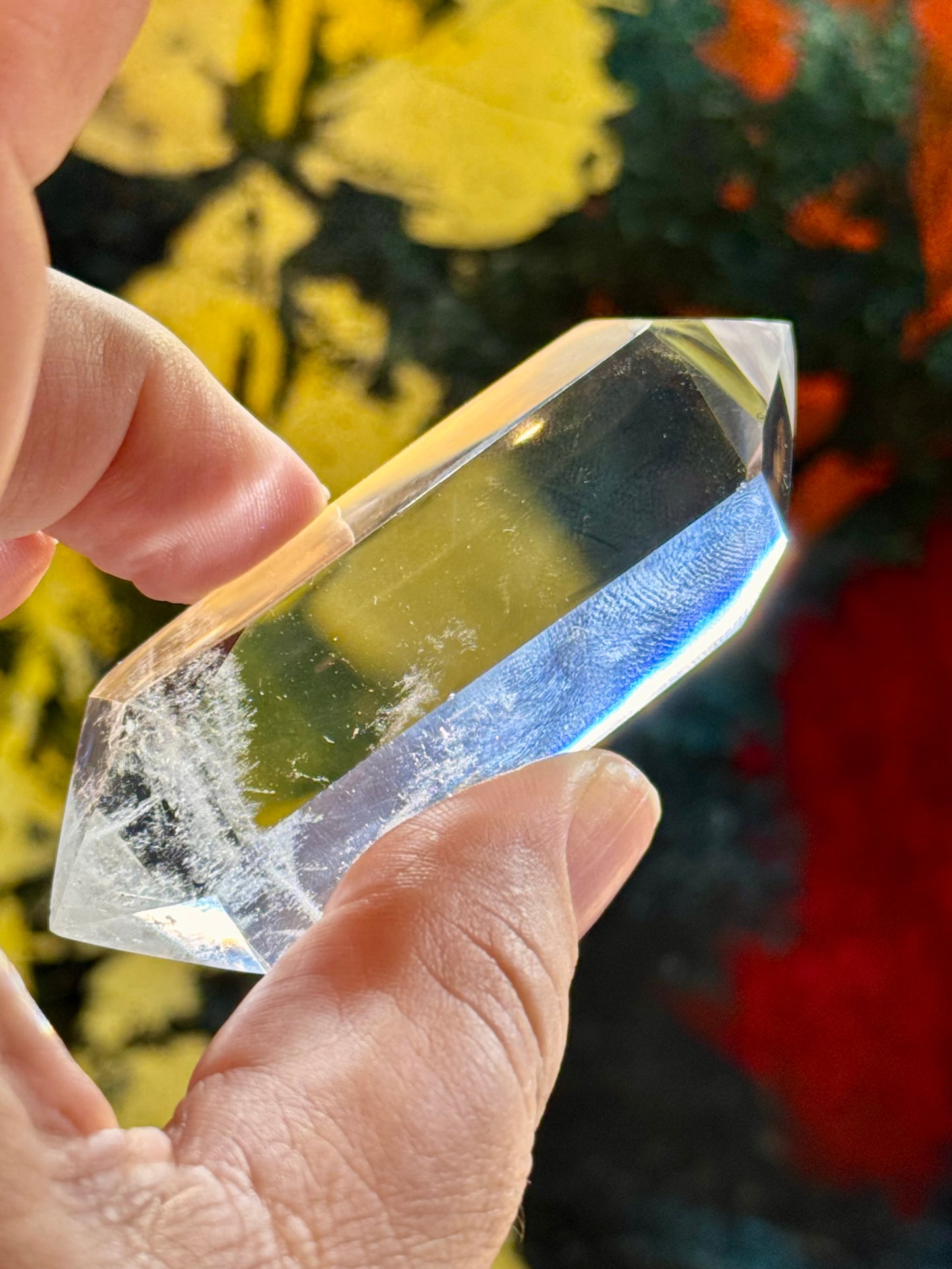 Pointe biterminée de quartz cristal