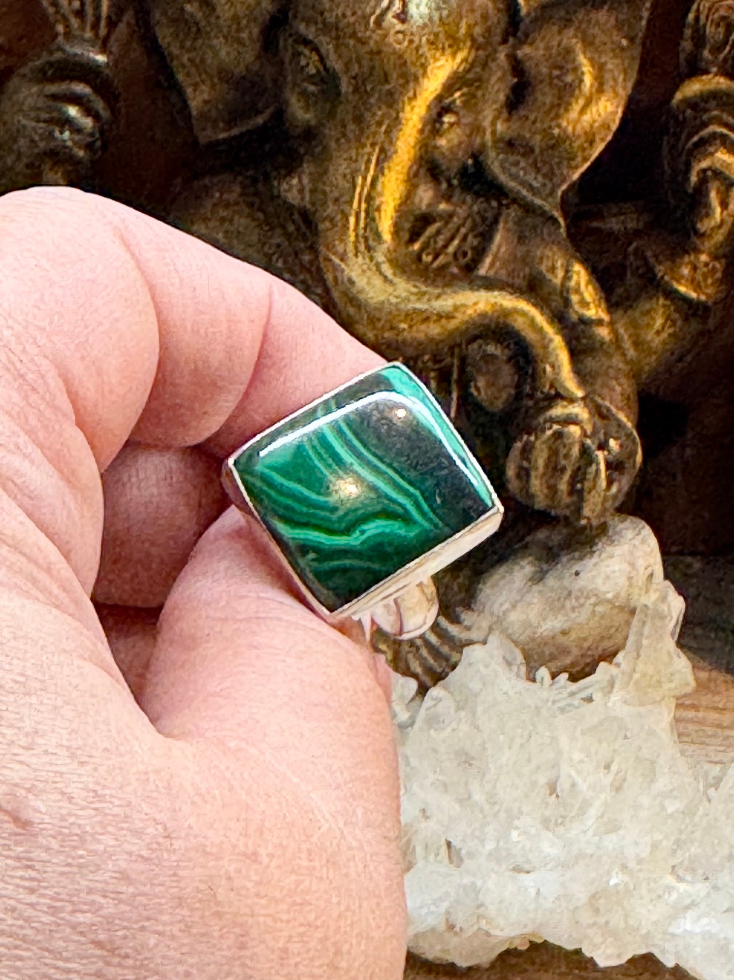 Bague malachite