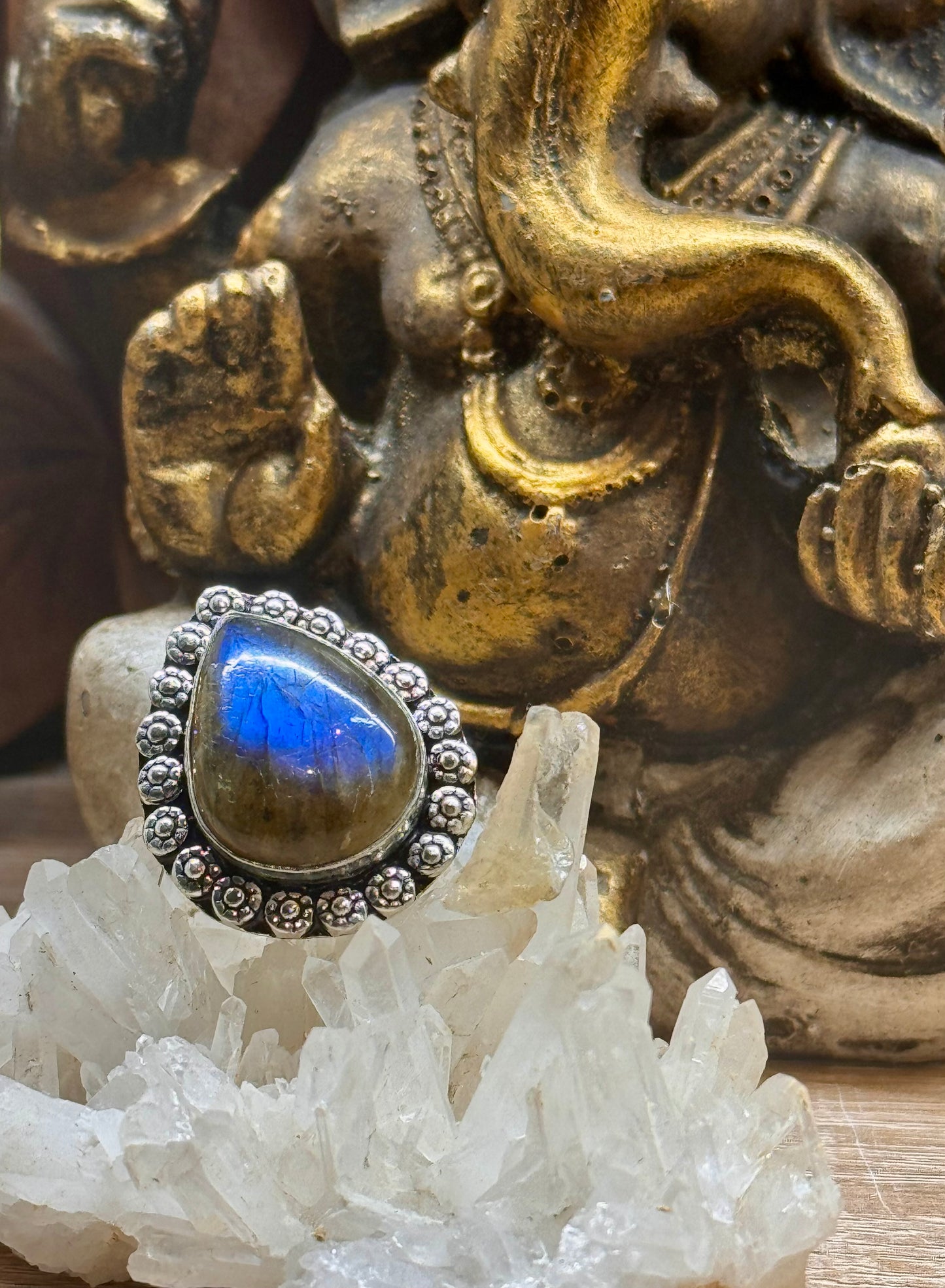 Bague Labradorite T55