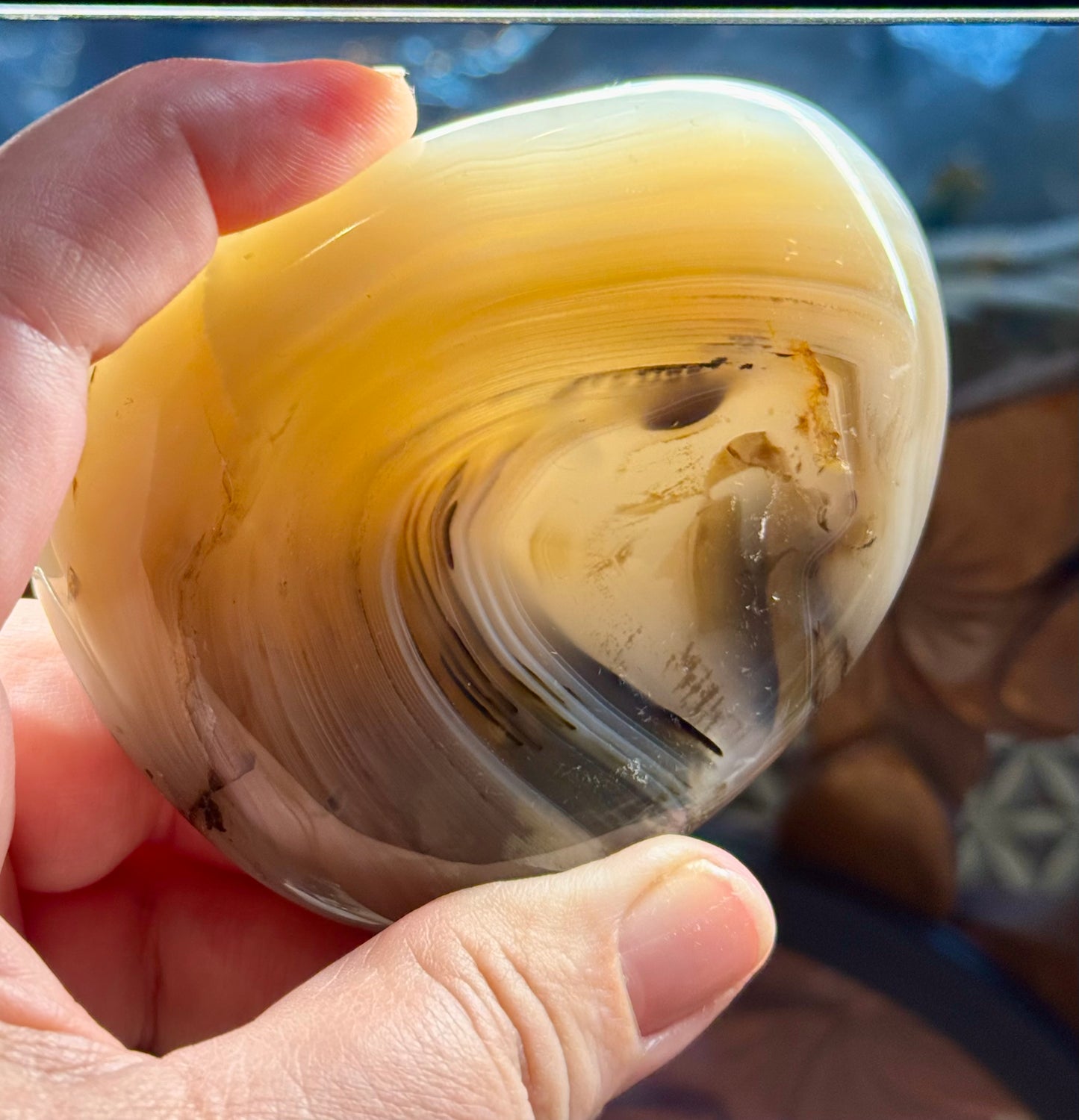 Galet d’Agate Dentritique