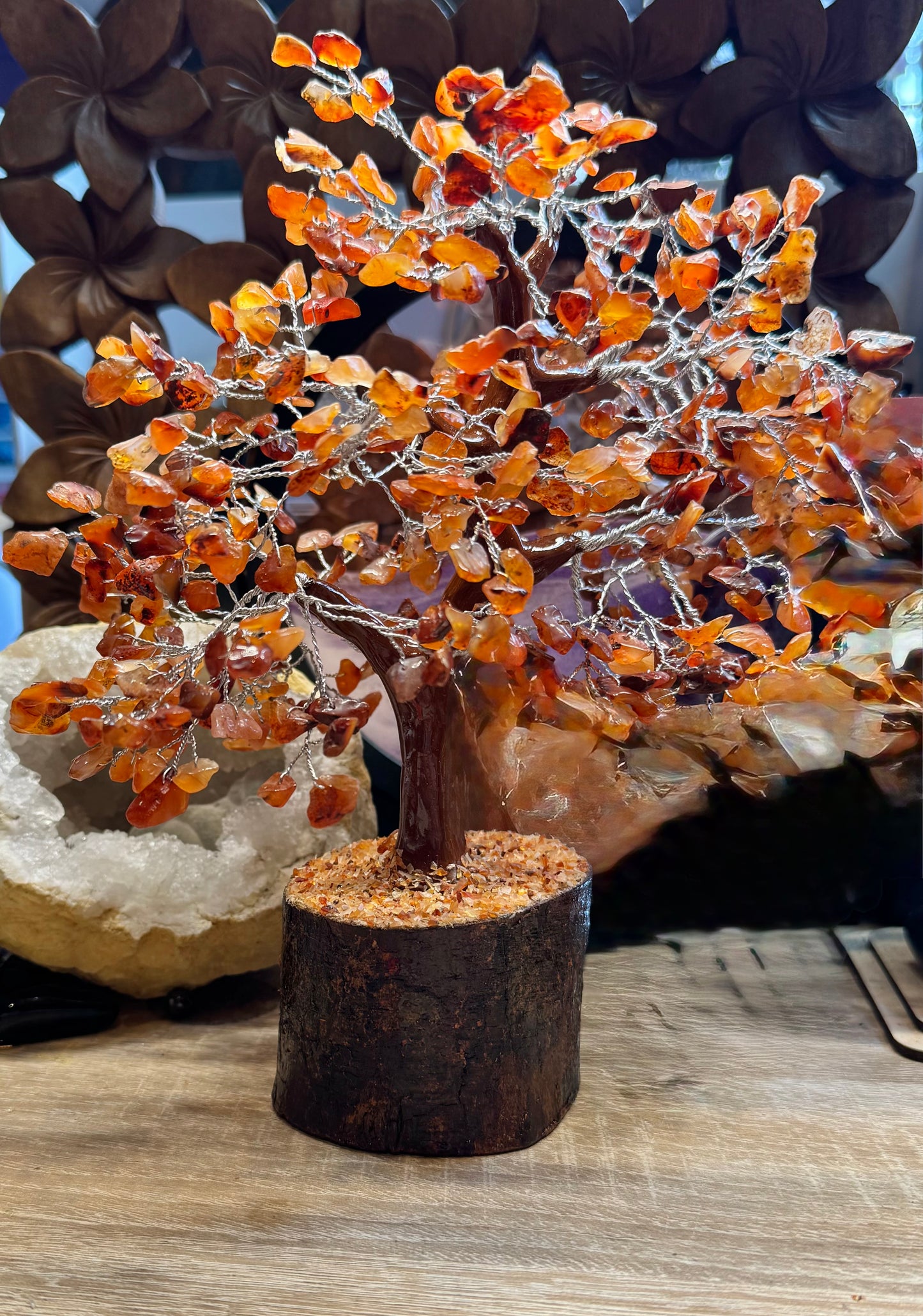 Arbre du bonheur en Cornaline