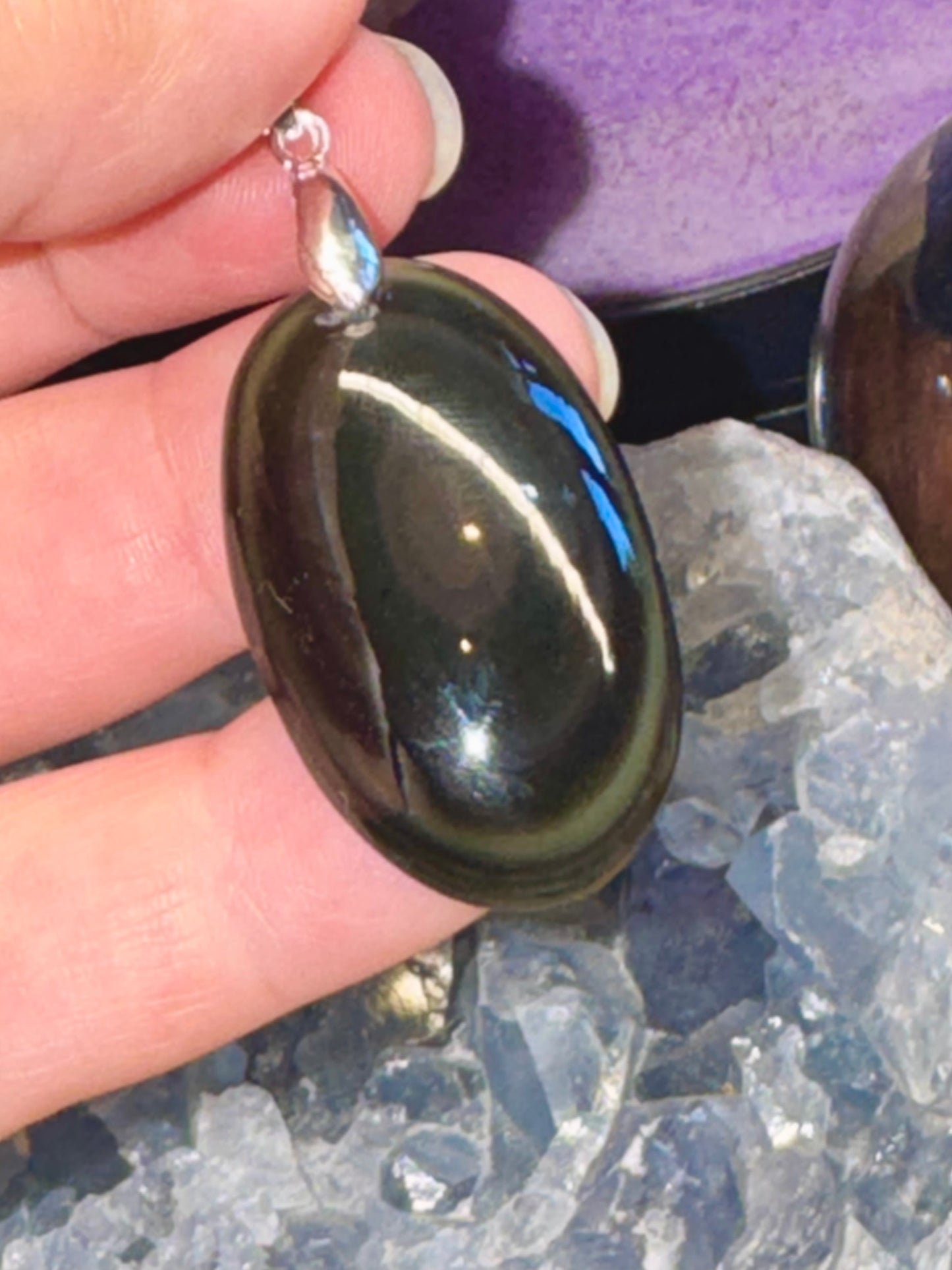 Pendentif d’obsidienne Oeil céleste 1