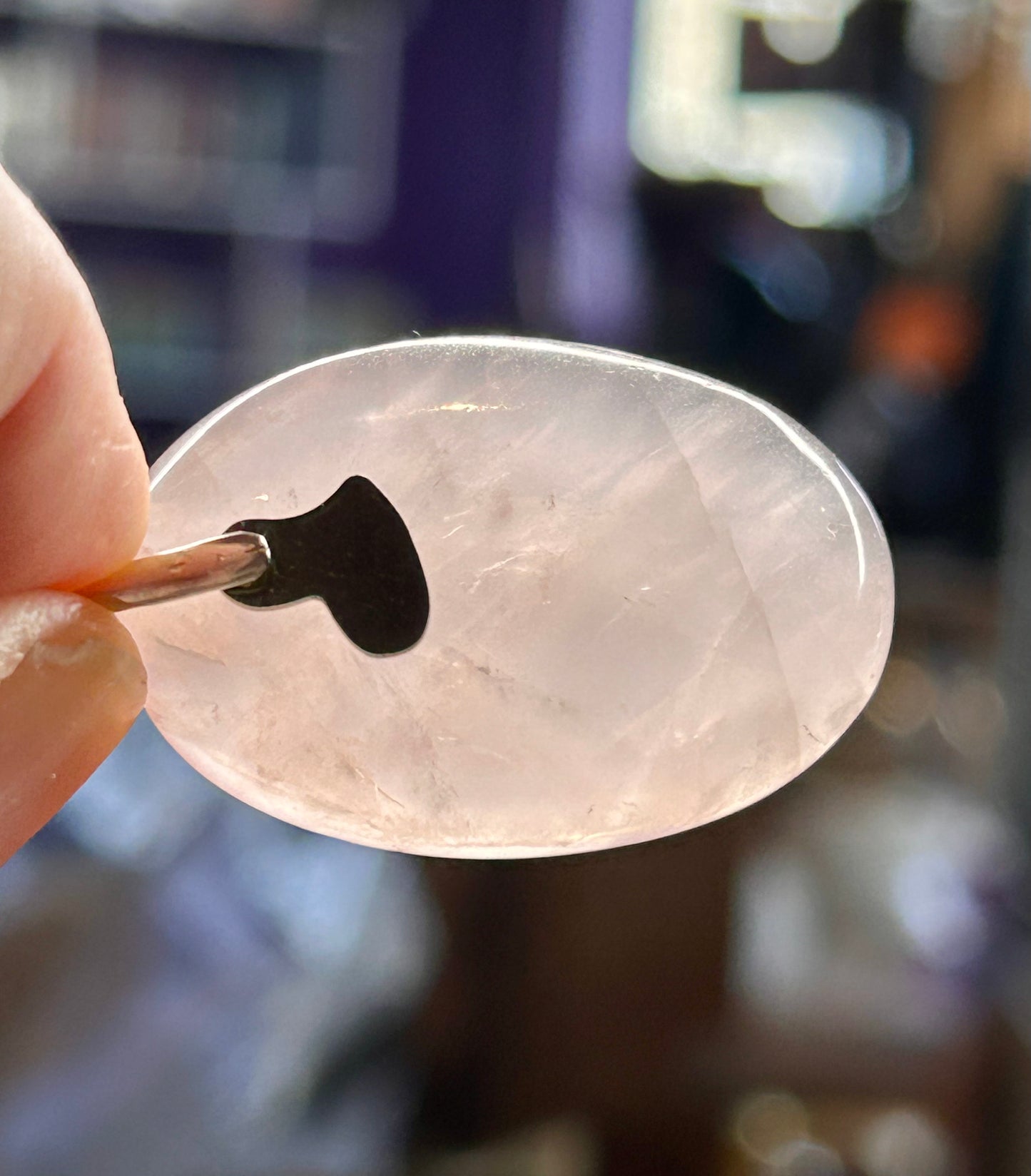 Pendentif de quartz rose