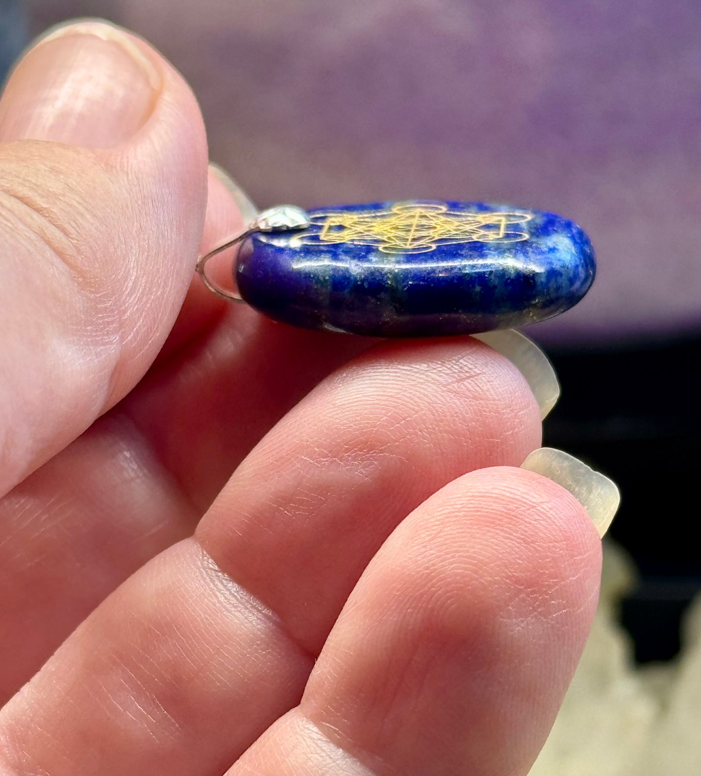 Pendentif de lapis Lazuli Métatron