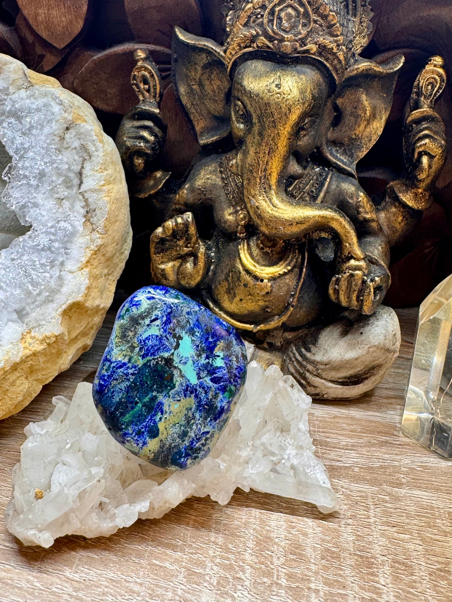 Galets et Pierres semi-polis d’Azurite Malachite