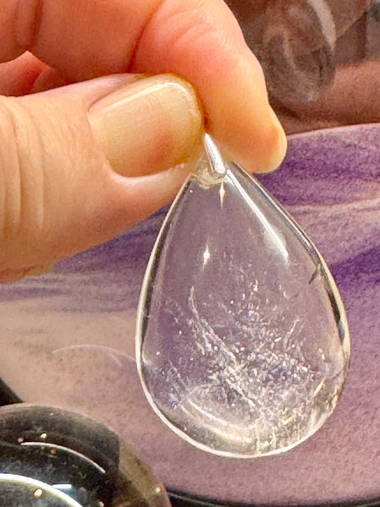 Pendentif de cristal de roche