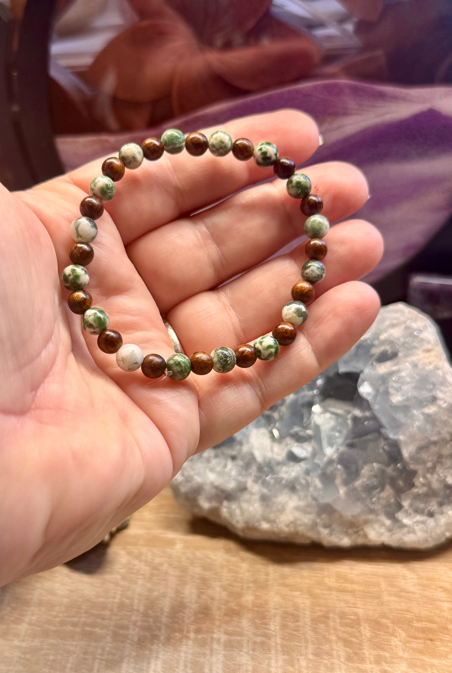 Bracelet de lithothérapie "Retrouver calme et Apaisement"