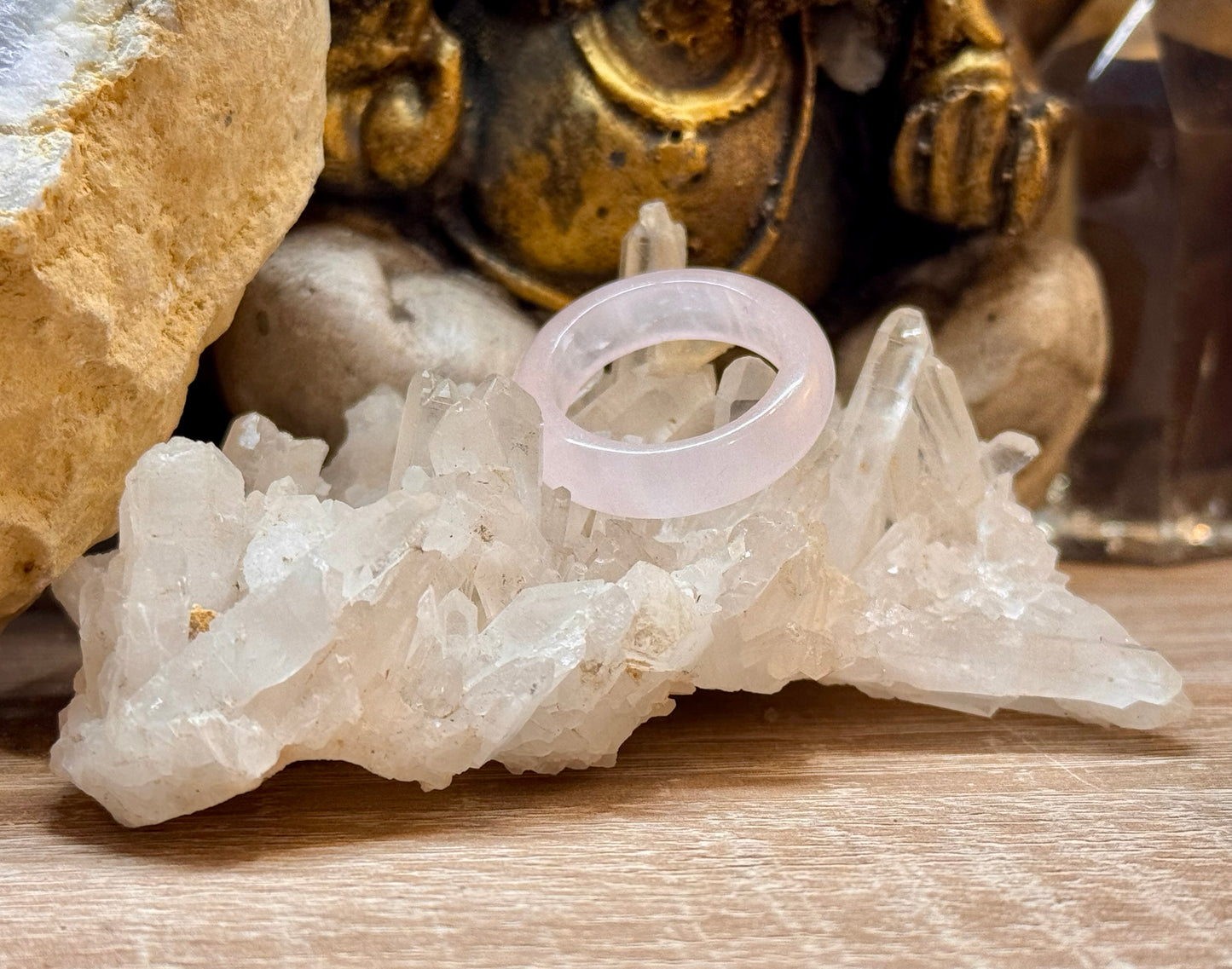 Anneau en Quartz Rose