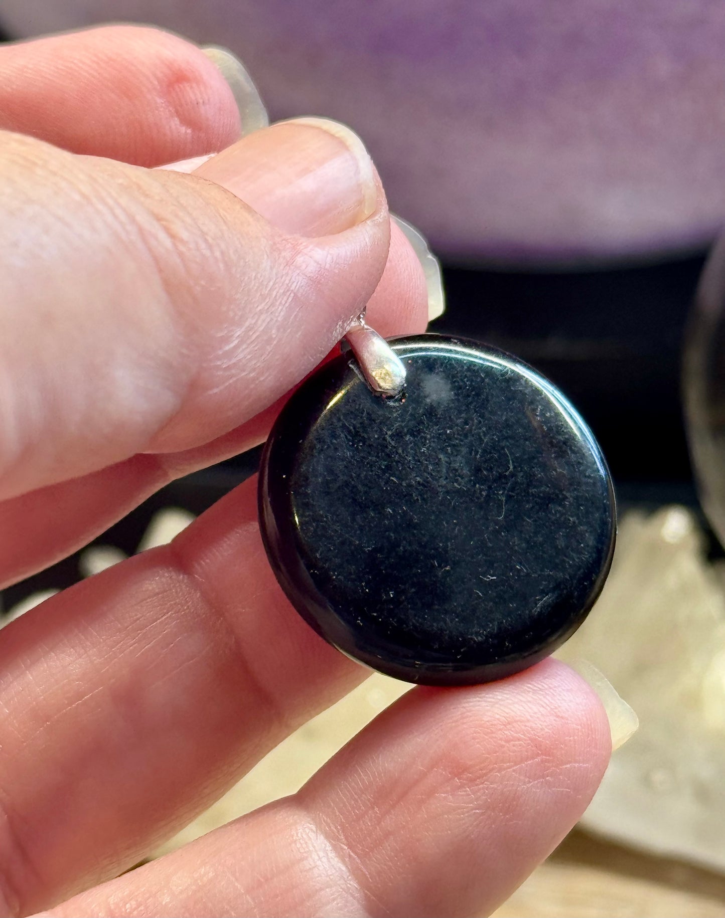 Pendentif Arbre de vie - Obsidienne Noire