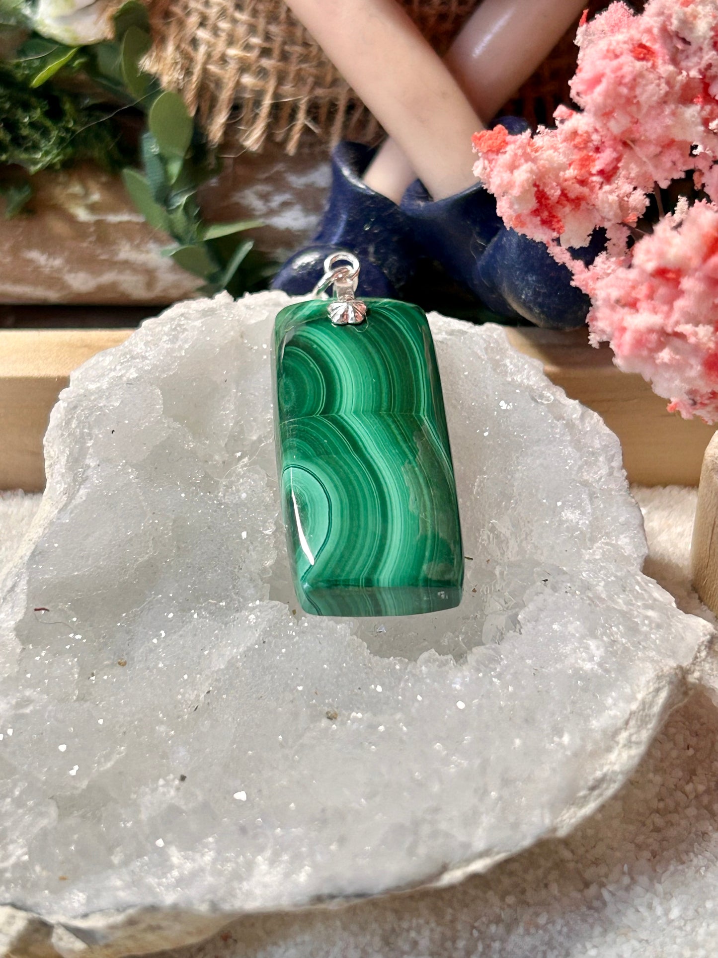 Pendentif de malachite