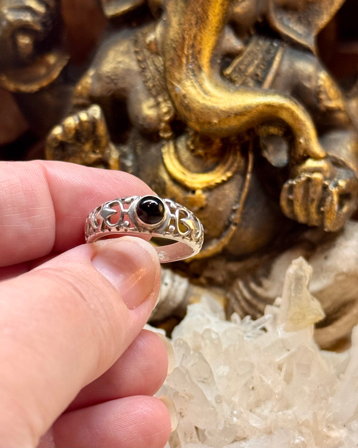 Bague Onyx noir T56