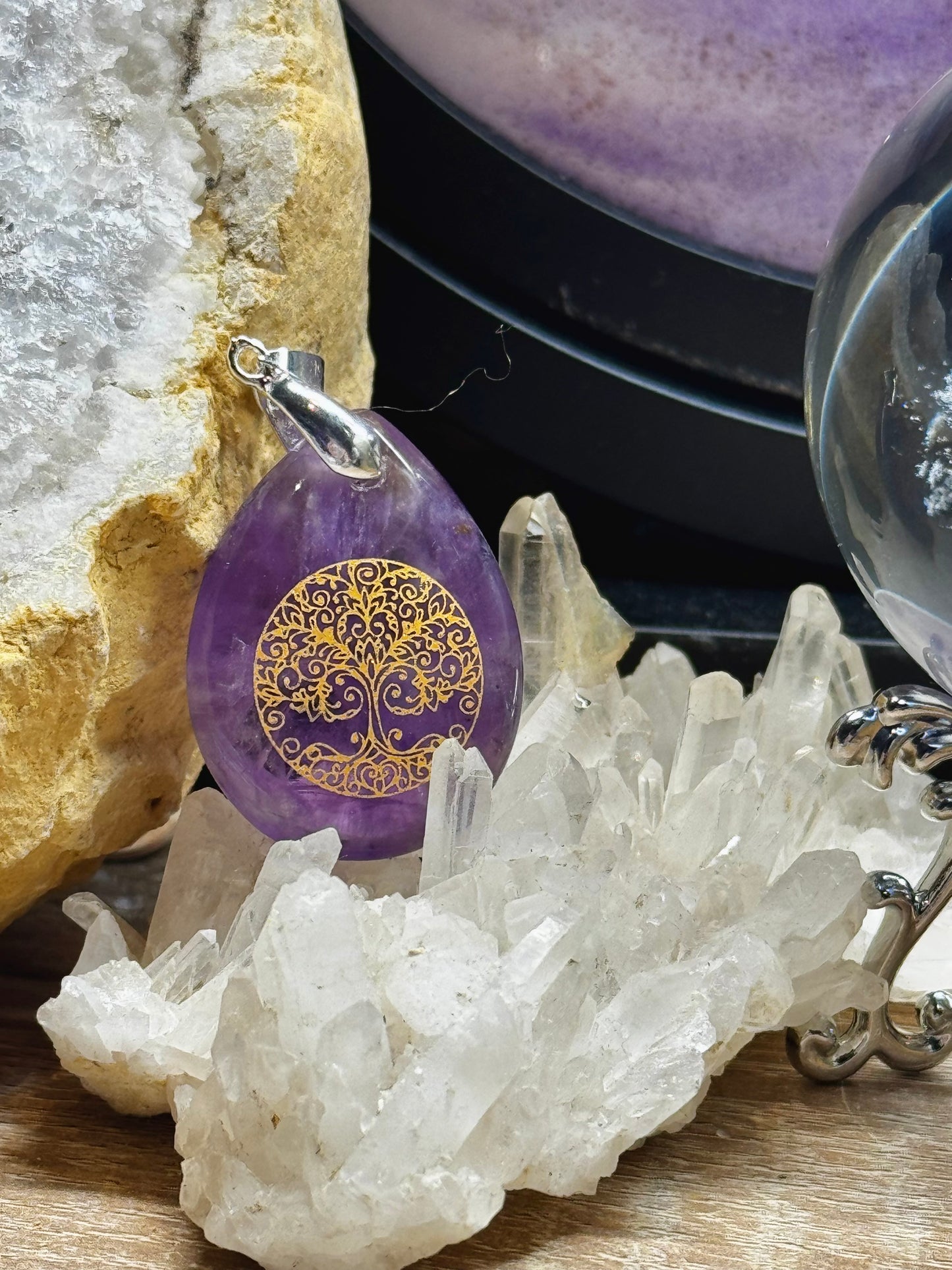Pendentif goutte d’Améthyste