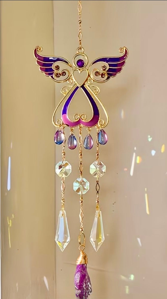 Capteur solaire Ange violet