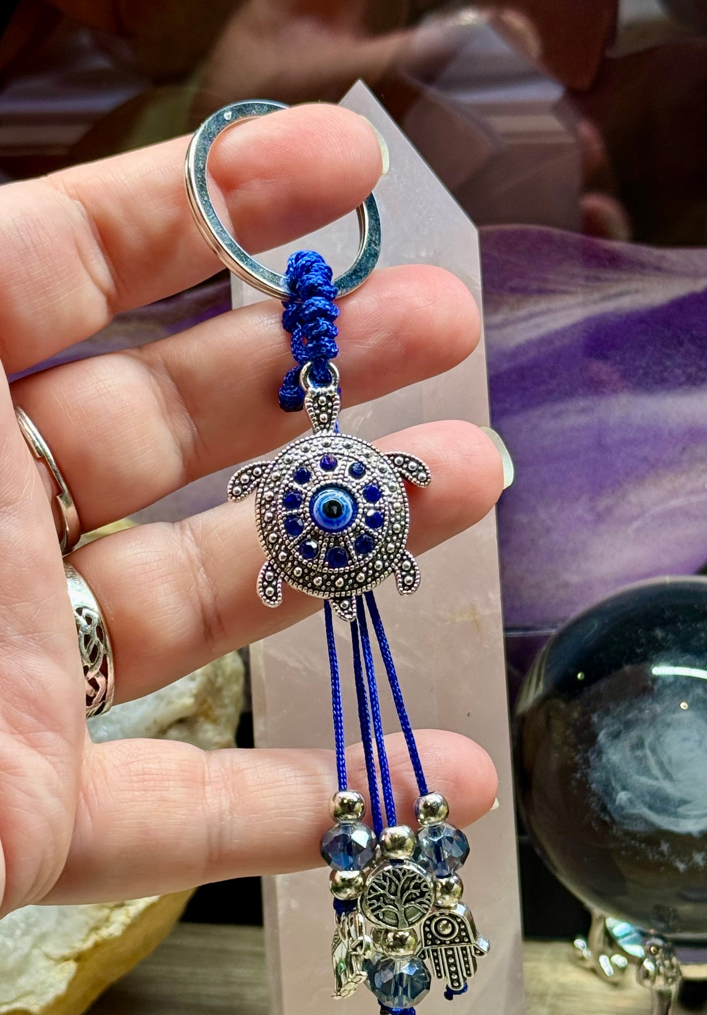 Porte-clé Tortue et Oeil de Nazar