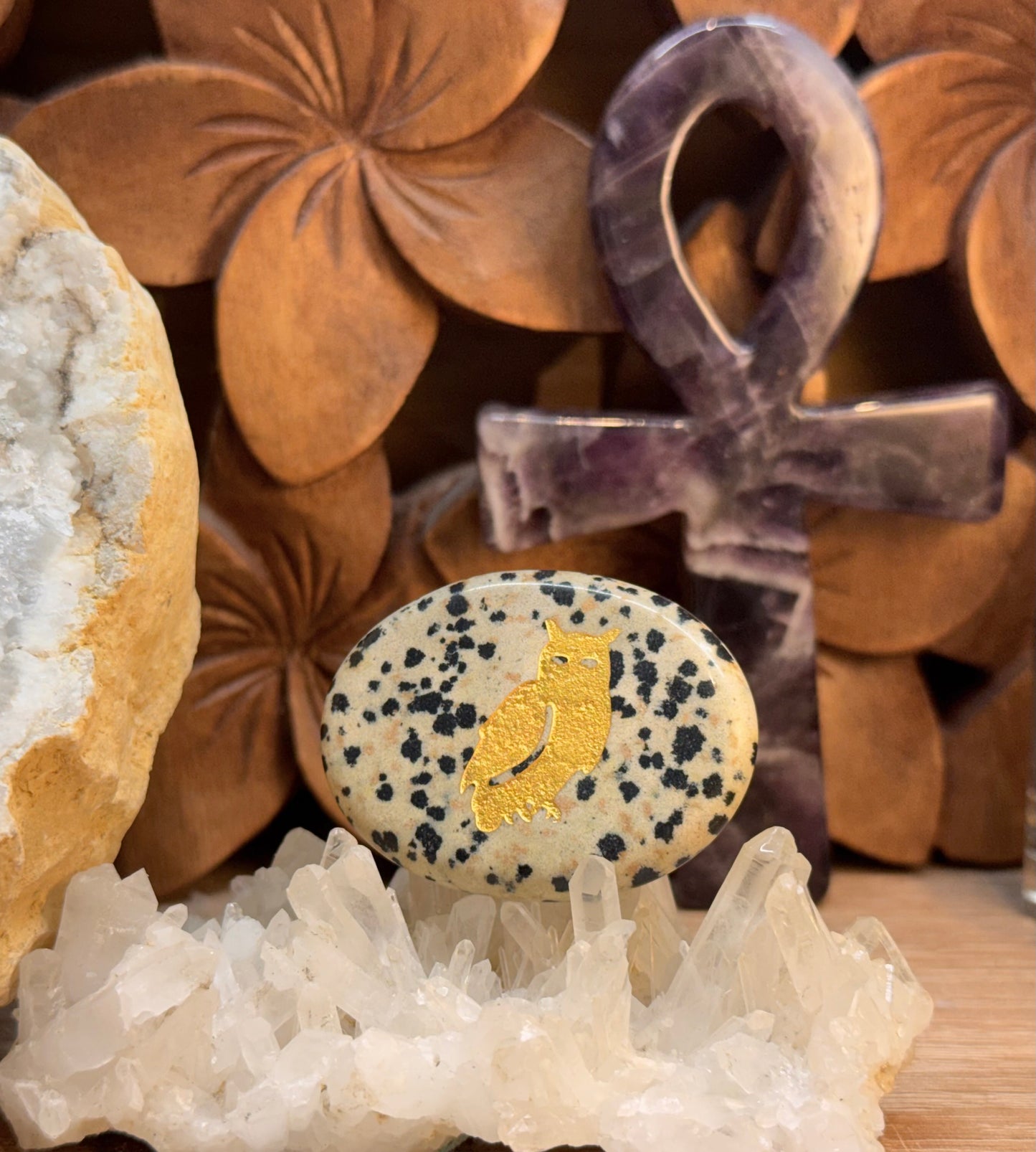 Galets gravés avec animaux