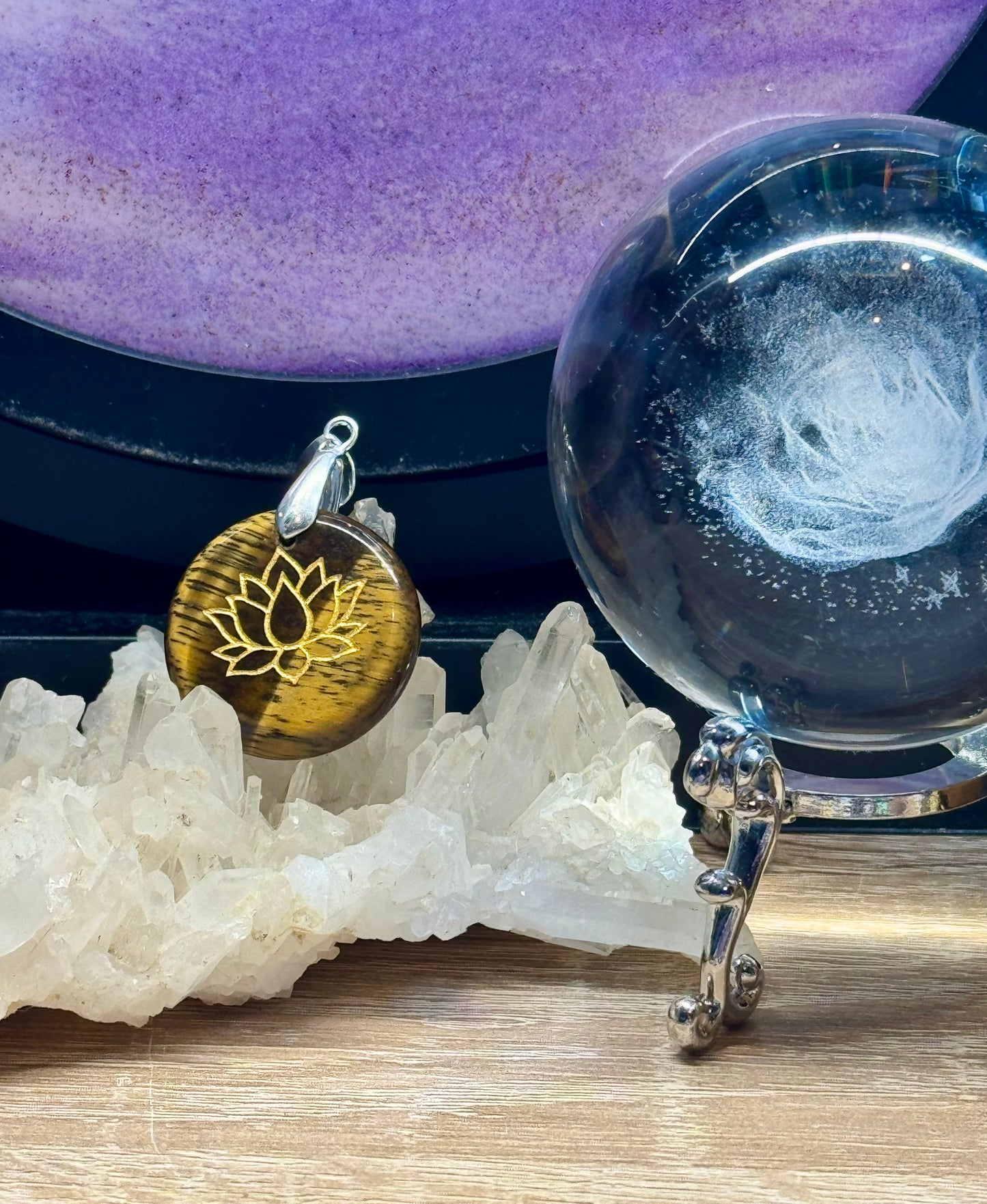 Pendentif Oeil deTigre - Lotus 2
