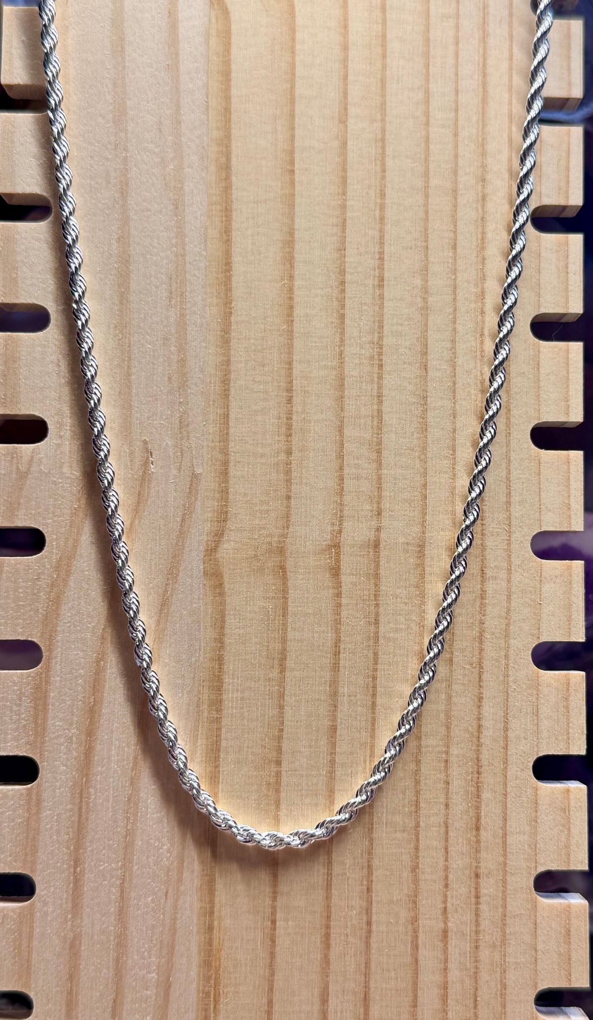 Chaîne en argent torsadée