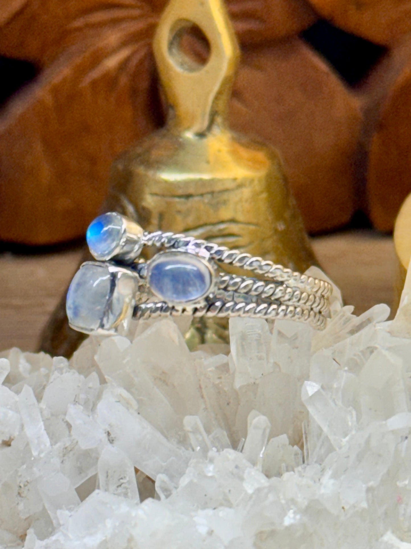 Bague en argent 925 et pierre de lune