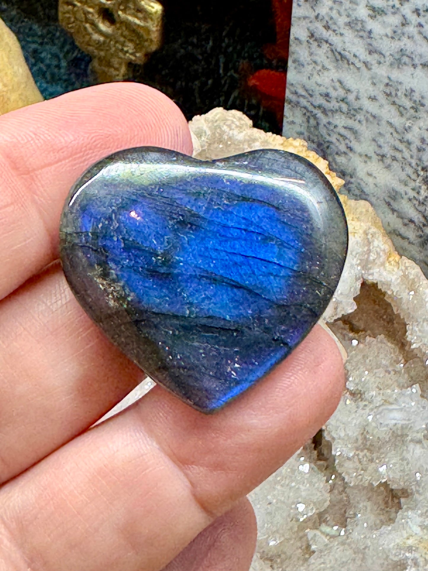 Cœur en labradorite