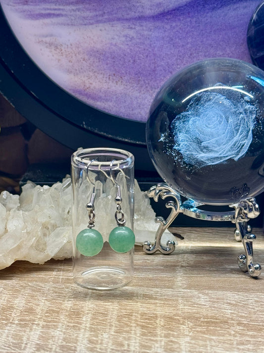 Boucles d’oreilles Aventurine verte