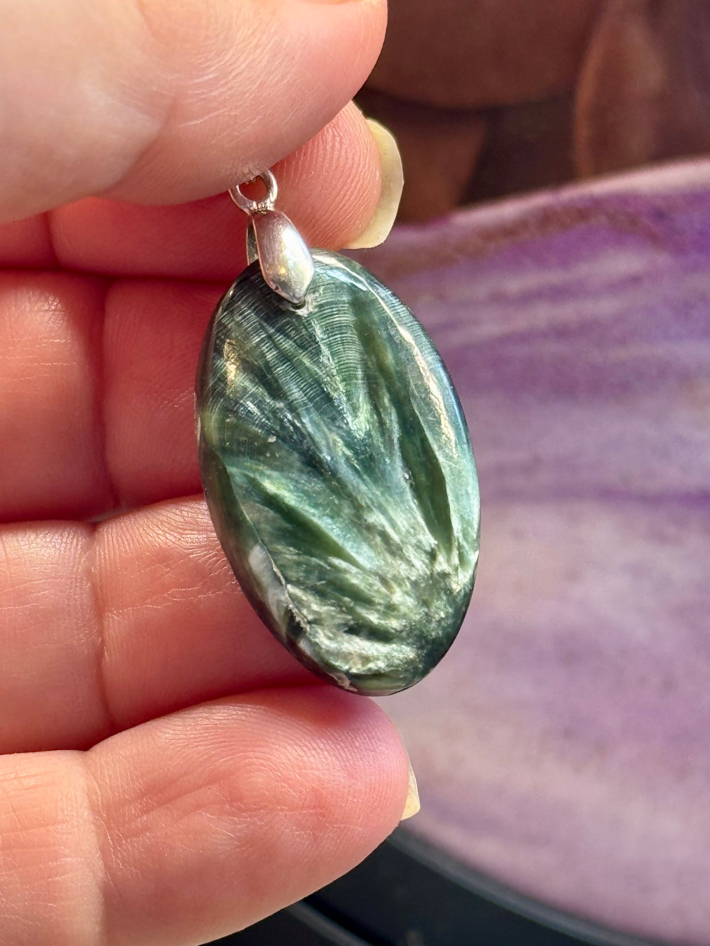 Pendentif de Séraphinite