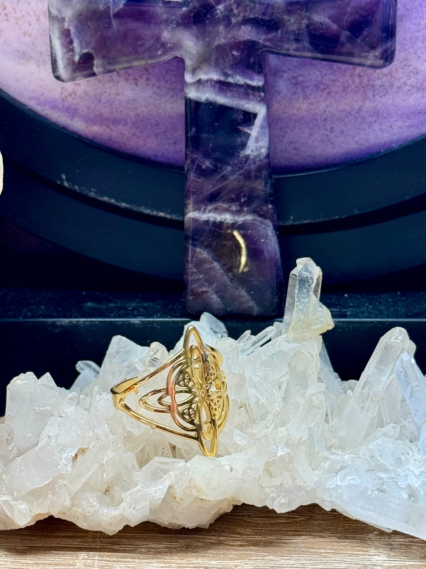 Bague Noeud de Sorcière doré T57