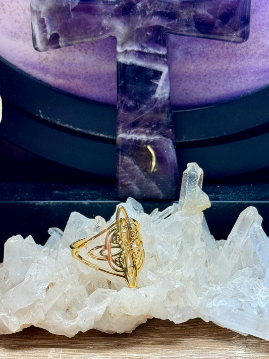 Bague Noeud de Sorcière doré T57