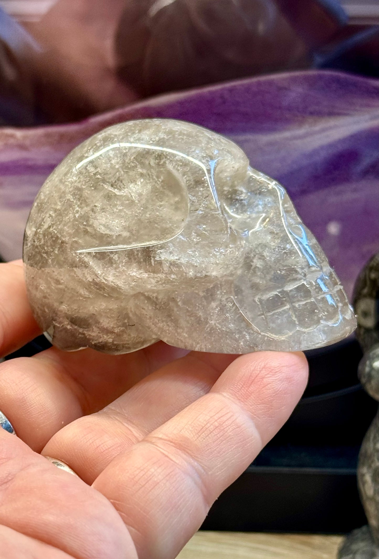 Crâne de Quartz Fumé