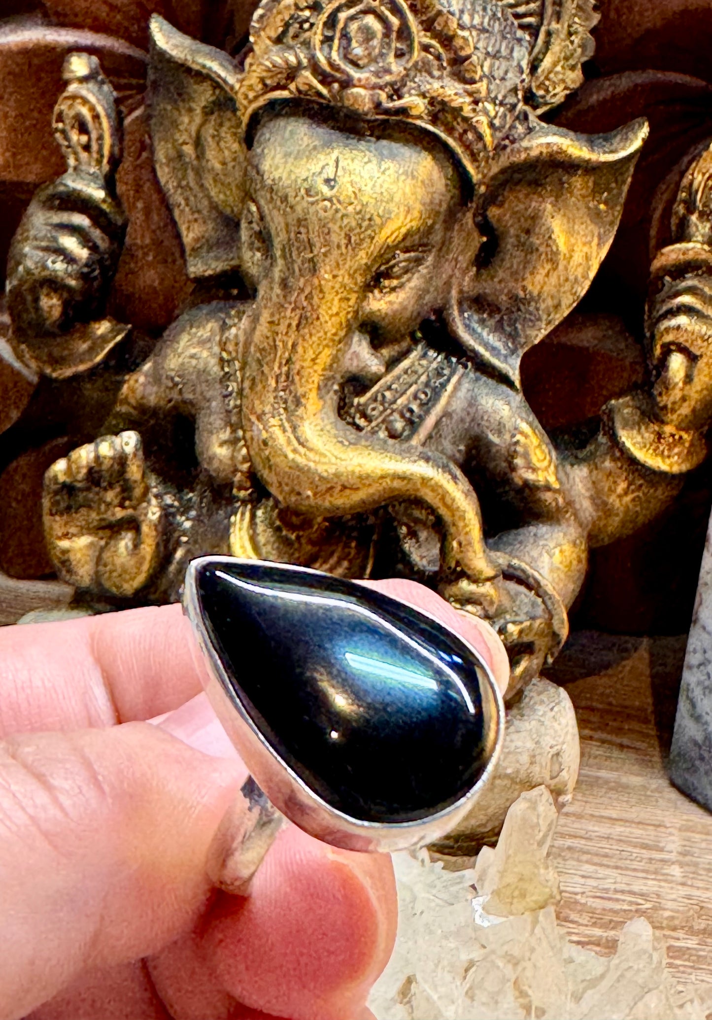 Bague en onyx noir