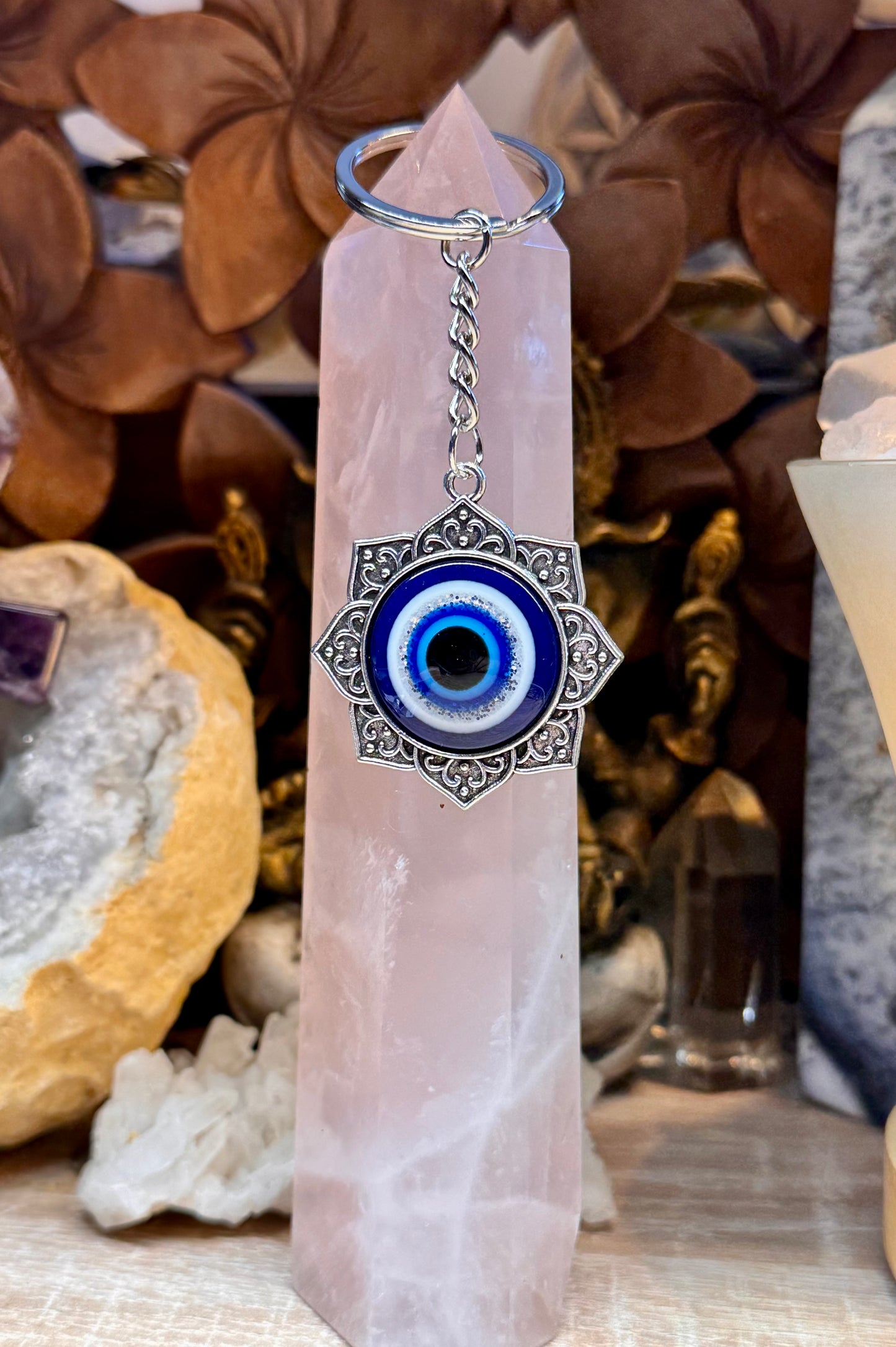 Porte-clé Œil de Nazar et Lotus