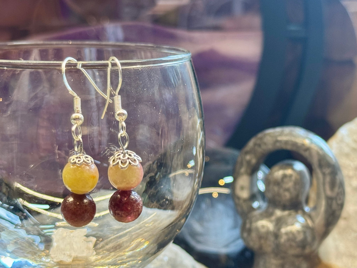 Boucles d’oreilles Tourmaline Melon d’eau