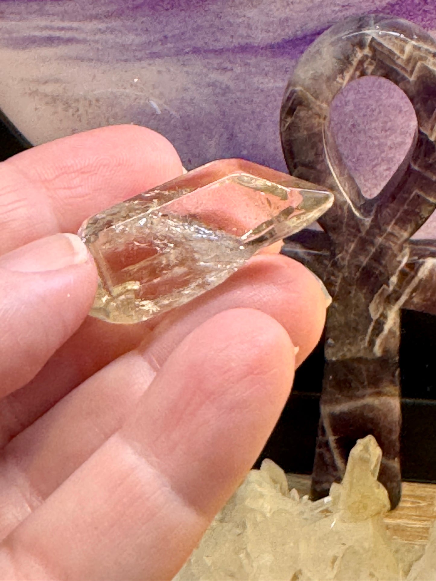 Pointes de citrine naturelles polies